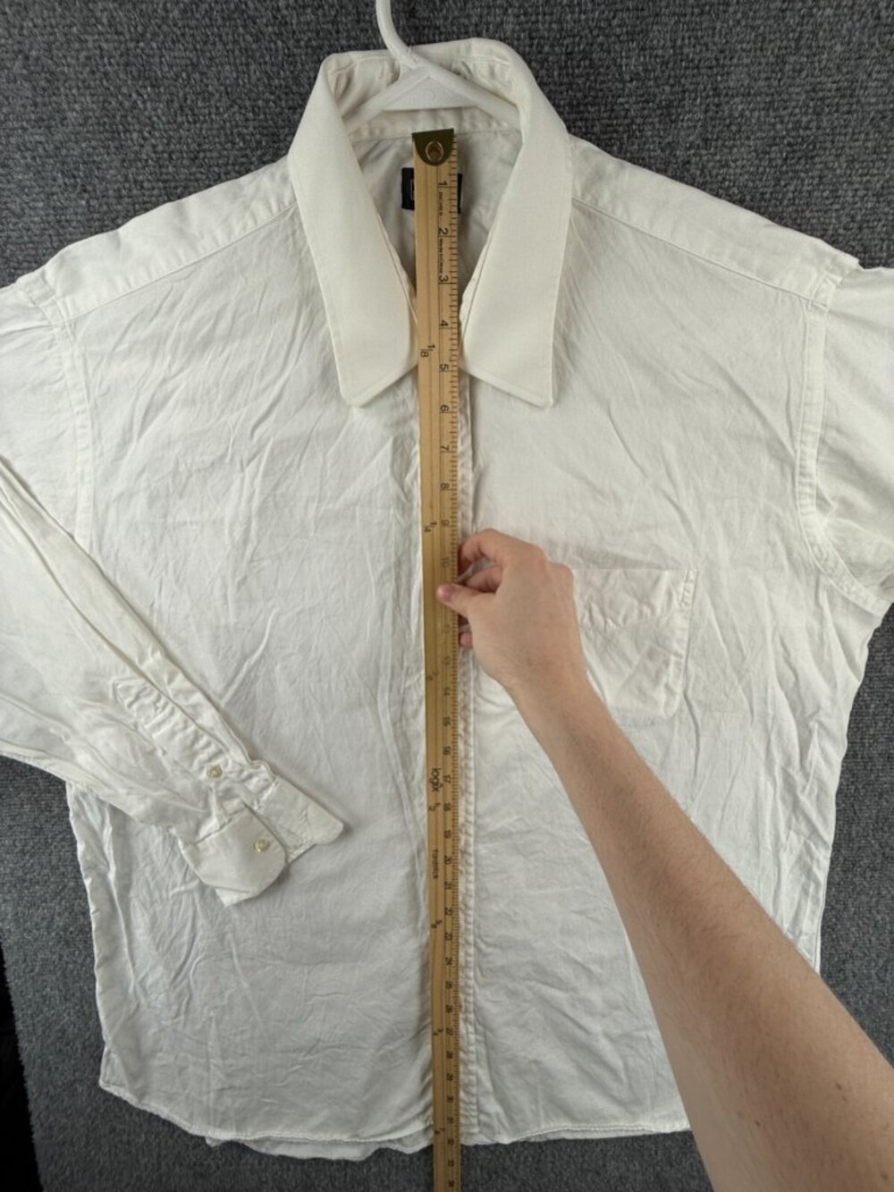 Gitman Bros Cotton White Button Up Shirt Long Sleeve Men 17.5 34 USA TTX Woven - Picture 3 of 16